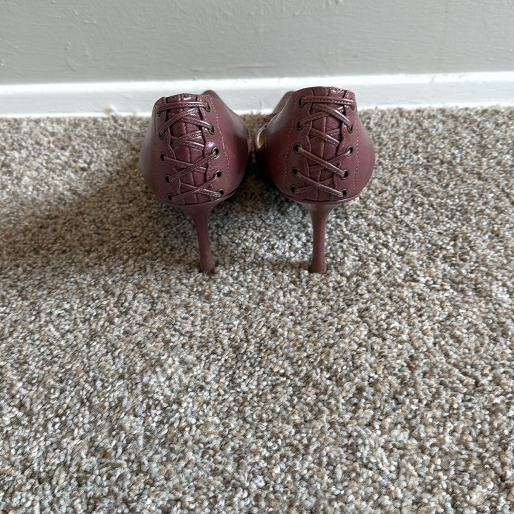 Vintage Jimmy Choo purple bow heels, size 37 1/2 - Picture 3 of 4